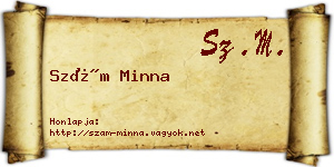 Szám Minna névjegykártya